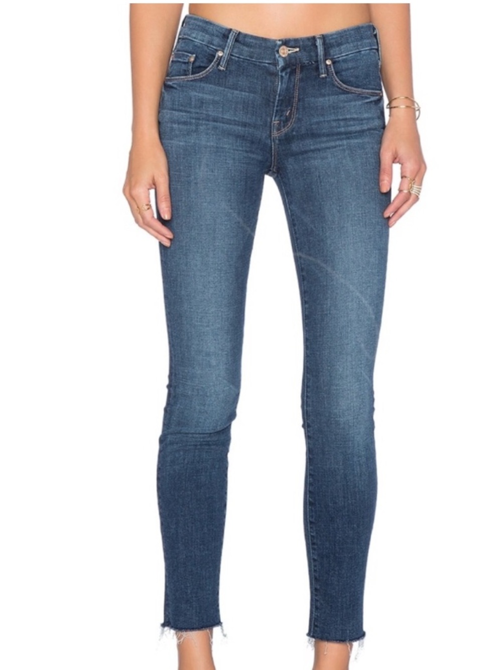 MOTHER The Looker Ankle Fray Skinny Jeans in Girl Crush Size 28